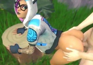 Sensual 3D hottie takes a long penis deep in her wet hole